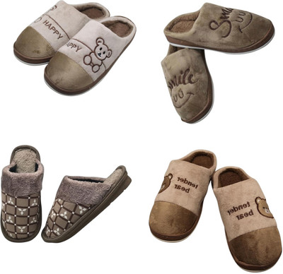 Mahi Enterprises Men Flip Flops(Beige, Brown, Beige, Beige , 7)