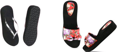 BOOMBEAUTY Women Flip Flops(Multicolor , 7)