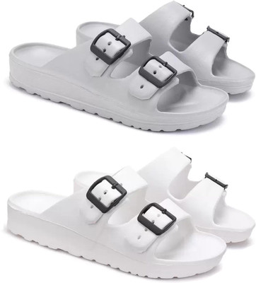 Pennen Men Slides(White, Grey , 8)