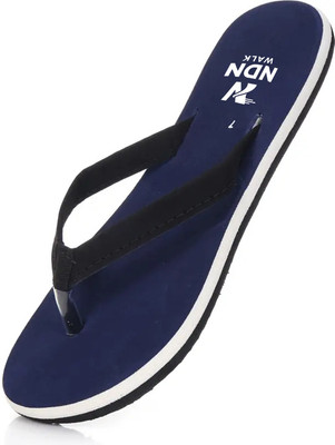 ndn walk Women Flip Flops(Navy , 6)