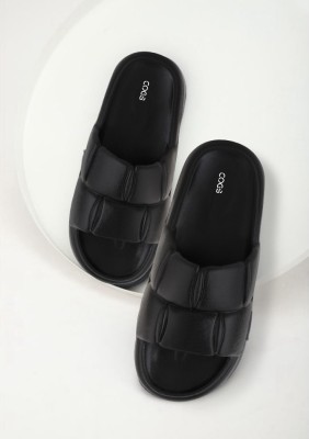 Cogs Men Soft Stylish Comfortable Indoor & Outdoor Slippers Flip Flops For Men Slides(Black 8)
