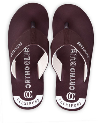 house of common Men Flip Flops(Maroon , 8)