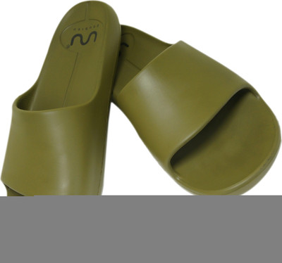 Doubleu Men Men Milano Slide OLIVE GREEN Slider Slides(Olive , 8)