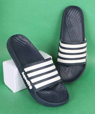 Aqualite Men Anti-Skid Slides(Navy, White , 7)
