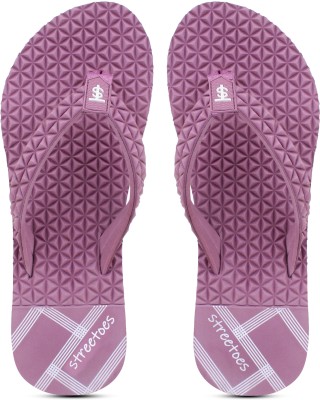 streetoes Women Flip Flops(Purple , 5)