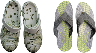 BLIBBERS Men Slippers(Multicolor, Grey , 6)