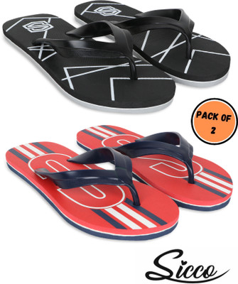 SICCO Men Flip Flops(Multicolor , 9)