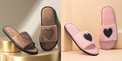 Y key Women Flip Flops(Brown, Pink , 6)