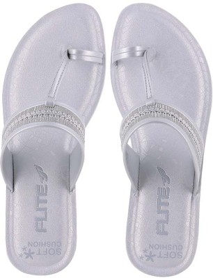 FLITE Women Slippers(Silver , 7)