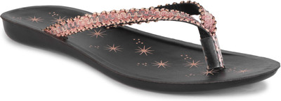 DRACKFOOT Women Flip Flops(Black , 6)