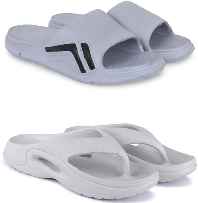 Kapani Fashion Men Slippers(Grey, Grey , 6)