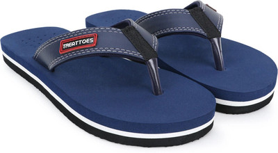 TREATTOES Men Men Soft & Stylish Slippers Lightweight Stylish Trending New Ortho Diabetic Flip Flops(Navy, Blue , 6)
