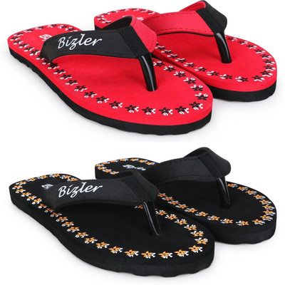 BIZLER Women Soft Ortho Slippers | Lightweight, Non-Slip & Stylish Daily Wear Slippers(Multicolor , 6)