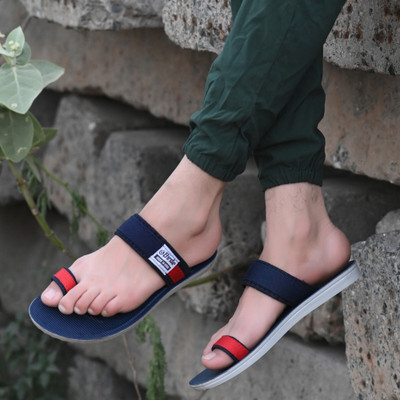 BIRDE Men Stylish Comfortable Lightweight, Slipper Slides Flip Flops(Blue , 7)