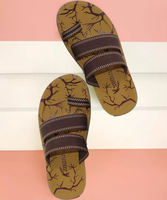 Kzaara Men Flip Flops(Tan , 10)