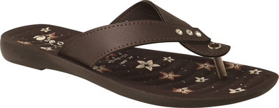 Aeroblu Women Slippers(Brown , 5)