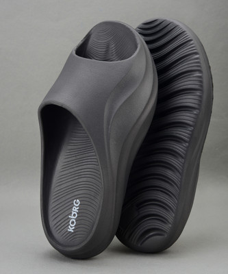 Koburg Men Milan | Comfortable | Super soft | Lightweight | EVA Sole | Sliders KF-484 Slides(Grey , 10)