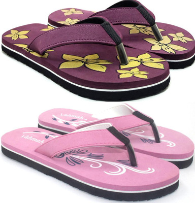 VAHMAH Women Slippers(Purple, Pink , 5)