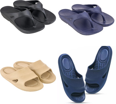 Feel alive Men Slippers(Multicolor , 10)