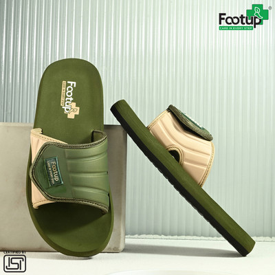 Footup Men Slides(Olive , 7)