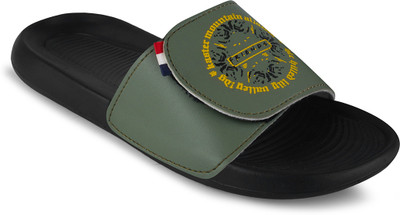 Footfit Men Slides(Green , 10)