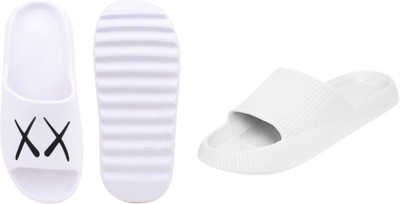 Sirex Men Slides(White, Off White , 7)