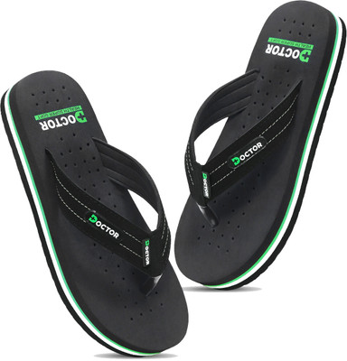 Doctor Health Super Soft Men Newly launch Premium Soft Comfortable Orthopaedic Diabetic Lightweight Antiskid Slippers(Black , 5)
