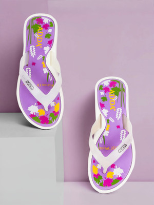 Adda Women Flip Flops(Purple , 4)