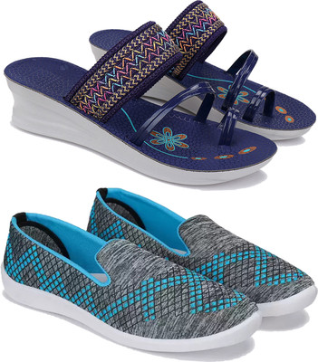 Earton Women Slides(Multicolor , 6)
