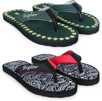 BIZLER Women Soft Ortho Slippers | Lightweight, Non-Slip & Stylish Daily Wear Slippers(Multicolor , 8)