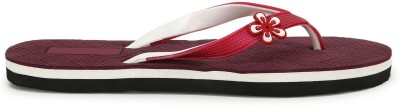 TWO SOFT Women Flip Flops(Maroon , 4)