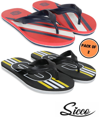 SICCO Men Flip Flops(Multicolor , 8)