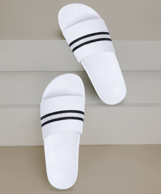 Foot Print Men Slides(White , 11)