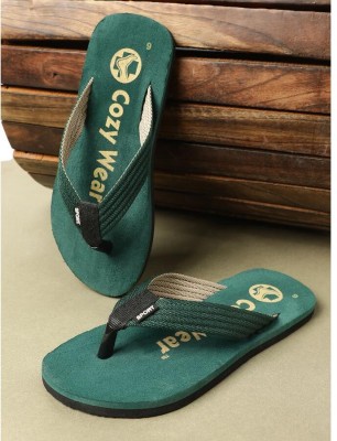 Cozy Wear Men Flip Flops(Green , 8)