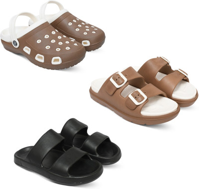 Acorn Men Slides(Brown, Tan, Black , 10)