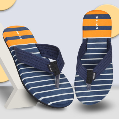 SUJAS Men Flip Flops(Orange , 9)