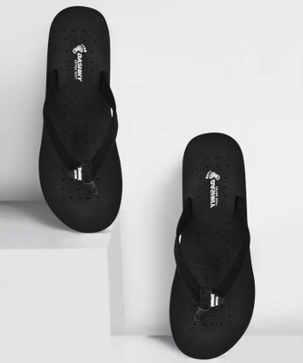 DASHNY Women Flat Ortho Care Diabetic Orthopaedic Comfort Extra Soft Doctor Women's Slippers Flip Flops(Black , 8)