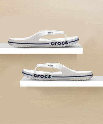 CROCS Men Bayaband Unisex Flip Flops(White, Blue , 12)