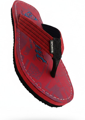 LOX Men Slippers(Red , 6)