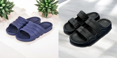 ventus Men Flip Flops(Blue, Black , 8)