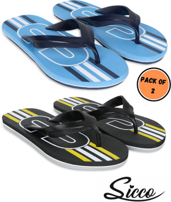 SICCO Men Flip Flops(Multicolor , 10)