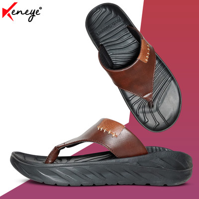 Keneye Men Slippers(Brown , 10)