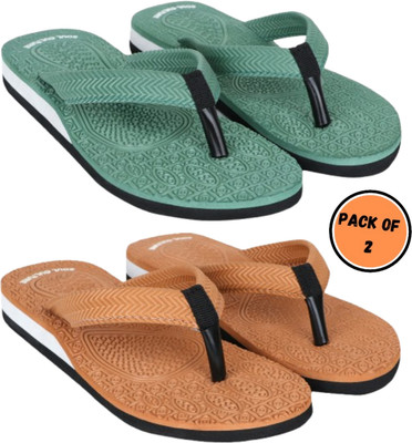 SOUL CULTURE Women Flip Flops(Multicolor , 8)