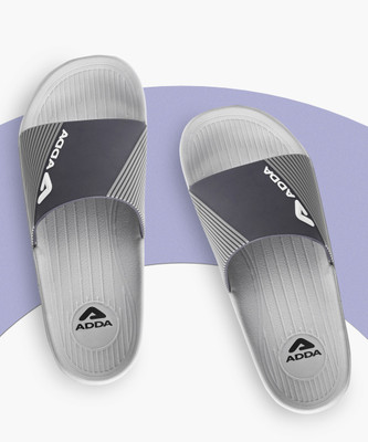 Adda Men Slides(Grey, Navy , 10)