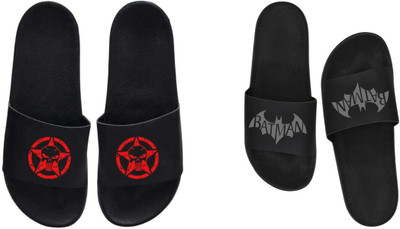 nvisan Men Slides(Grey, Red , 6)