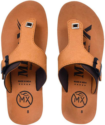 metaflex Men Flip Flops(Tan , 9)