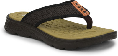 Adda Men Flip Flops(Beige, Brown , 9)