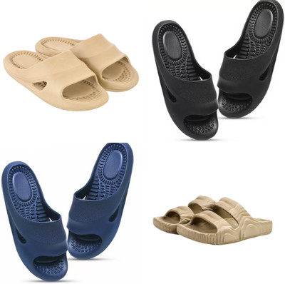 Feel alive Men Slippers(Multicolor , 8)
