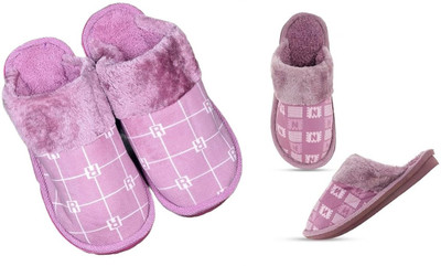 PRACHILUS Women Flip Flops(Purple, Purple , 5)
