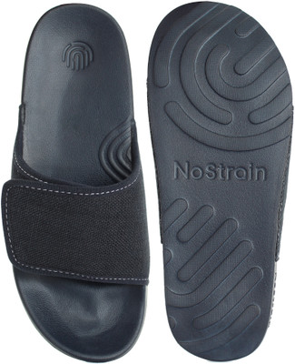 NoStrain Women Linen Sugar Slides(Navy , 7)